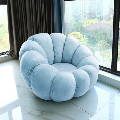 Homio Decor Living Room Velvet / Chair / Sky Blue Pumpkin Lazy Sofa