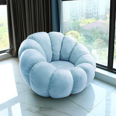Homio Decor Living Room Velvet / Chair / Sky Blue Pumpkin Lazy Sofa