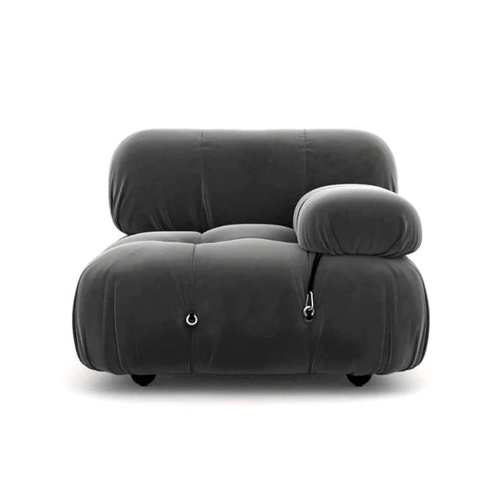 Homio Decor Living Room Velvet / Charcoal Camaleonda Sofa (Left Armrest)
