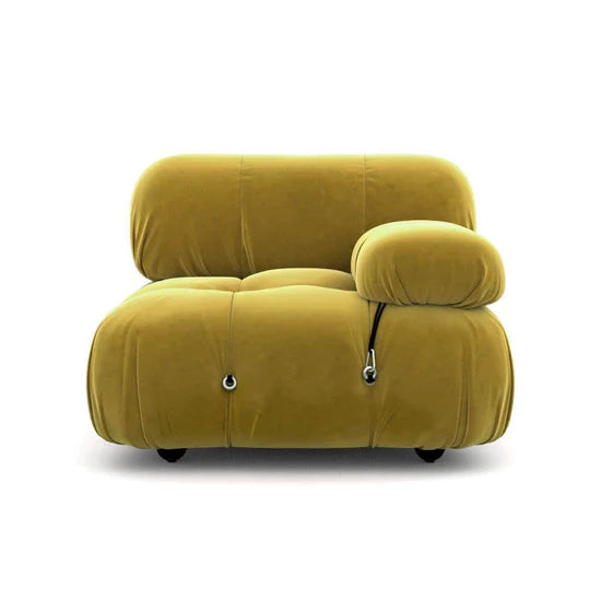 Homio Decor Living Room Velvet / Golden Olive Camaleonda Sofa (Left Armrest)