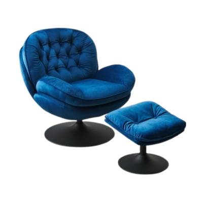 Homio Decor Living Room Velvet Leisure Chair with Ottoman
