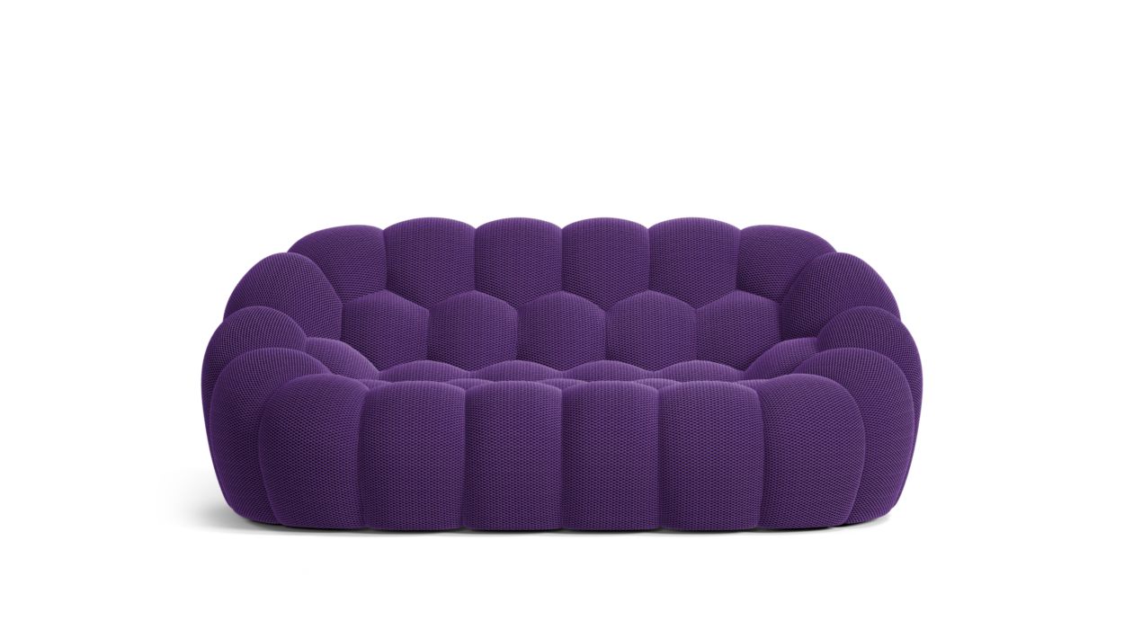 Homio Decor Living Room Violet Bubble Loveseat Sofa