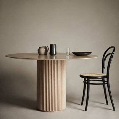 Homio Decor Living Room Wabi-Sabi Oak Round Table