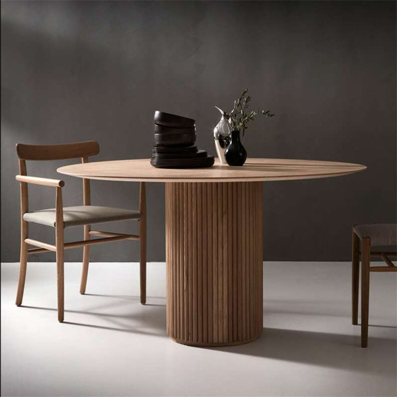Homio Decor Living Room Wabi-Sabi Oak Round Table