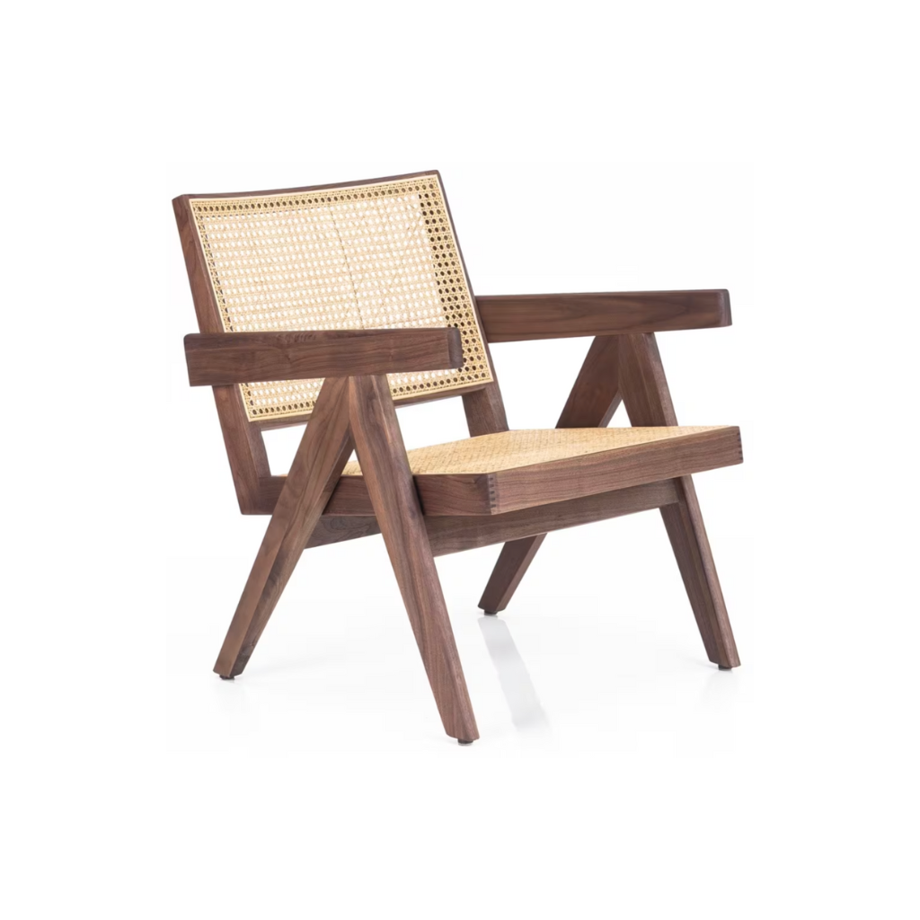 Homio Decor Living Room Walnut Pierre Jeanneret Easy Chair