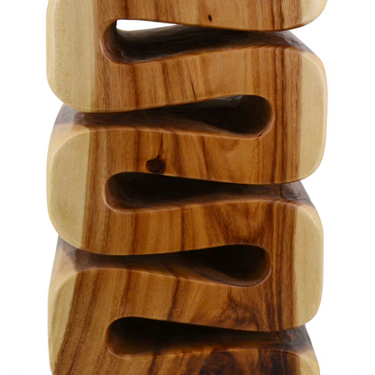 Homio Decor Living Room Wave Side Table - Suar Wood