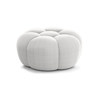 Homio Decor Living Room White Bubble Sofa Ottoman