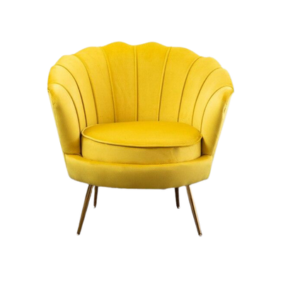 Homio Decor Living Room Yellow American Shell Leisure Chair