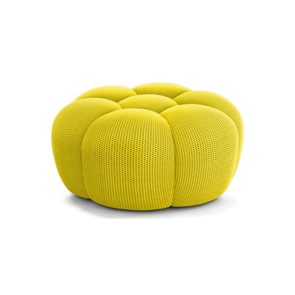 Homio Decor Living Room Yellow Bubble Sofa Ottoman