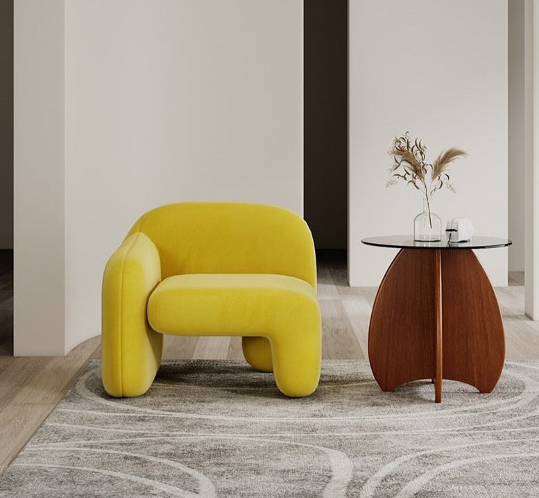 Homio Decor Living Room Yellow Sofa Japandi Designer Lounge Sofa