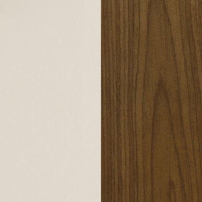 Homio Decor Mid-Century Walnut & Leather Bar Stool