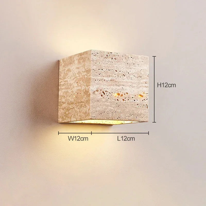 Homio Decor Model 1 Siena Travertine Wall Sconce