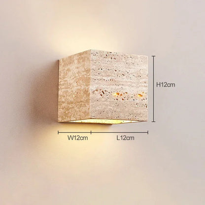 Homio Decor Model 1 Siena Travertine Wall Sconce