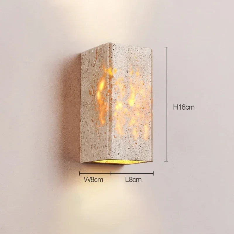 Homio Decor Model 2 Siena Travertine Wall Sconce