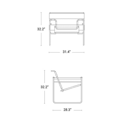 Homio Decor Modernist Tubular Lounge Chair