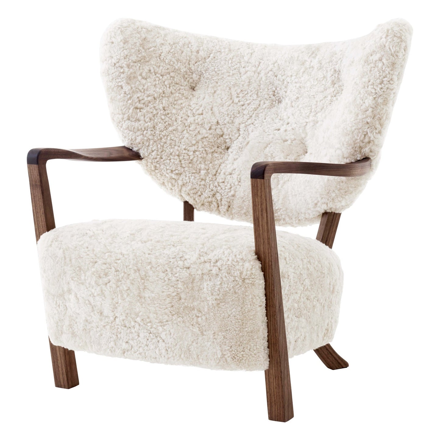 Homio Decor Moss Armchair & Ottoman (Australian Sheepskin)