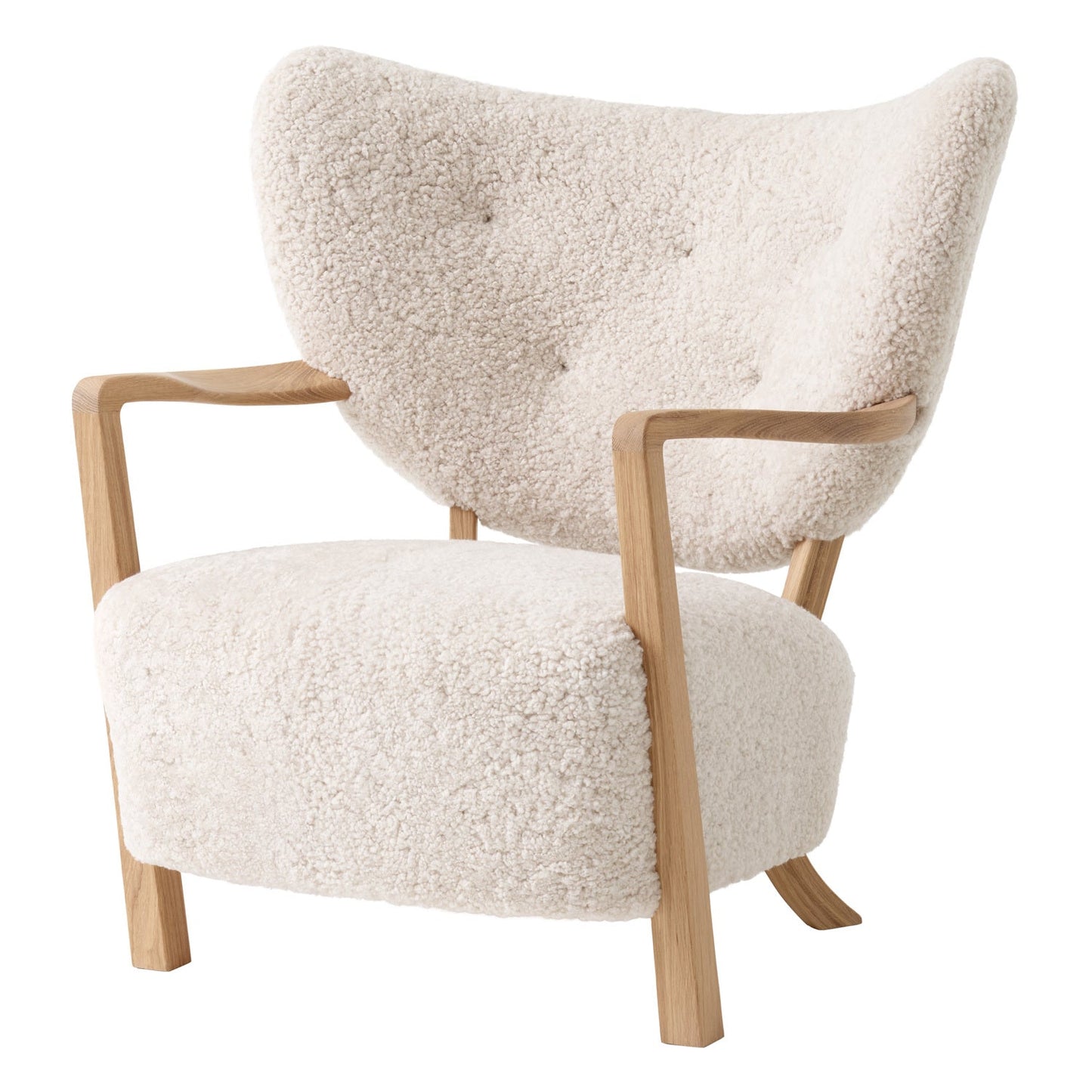 Homio Decor Moss Armchair & Ottoman (Australian Sheepskin)