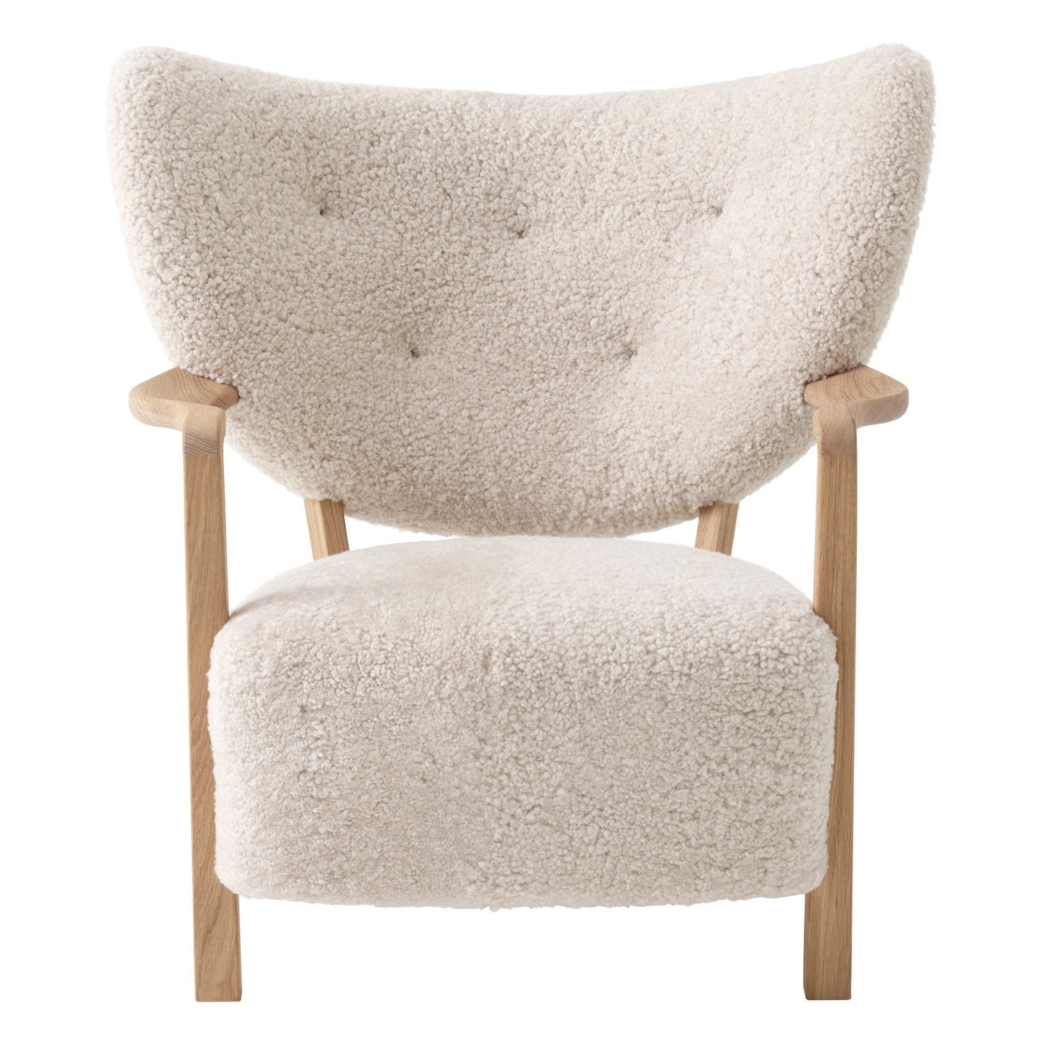 Homio Decor Moss Armchair & Ottoman (Australian Sheepskin)