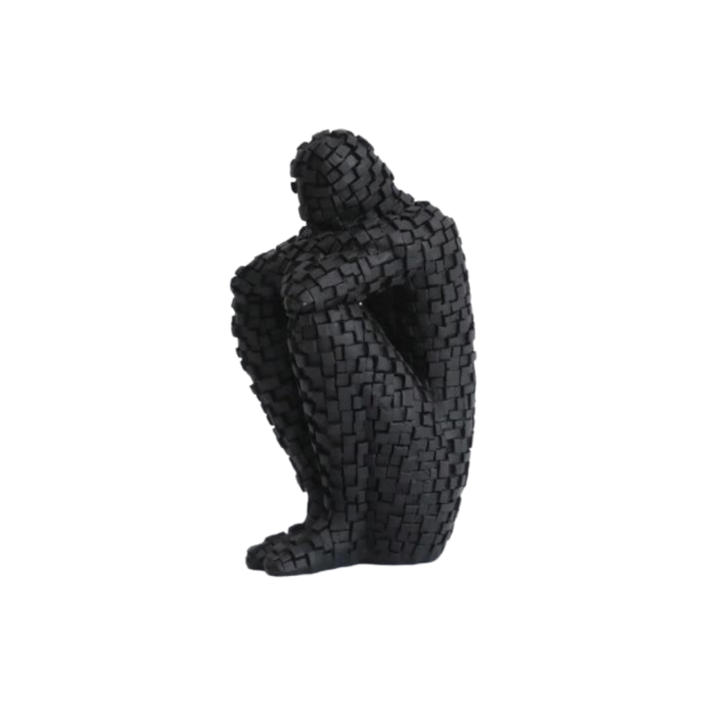 Homio Decor Office Black / Large Resin Thinker Sculpture