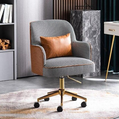 Homio Decor Office Black & White / Houndstooth Luxury Houndstooth Computer Chair