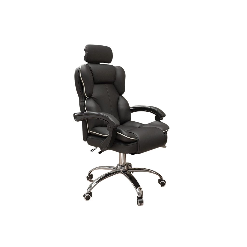 Homio Decor Office Black / Without Footrest Stylish PU Leather Gaming Chair