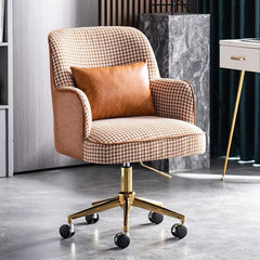 Homio Decor Office Coral / Houndstooth Luxury Houndstooth Computer Chair