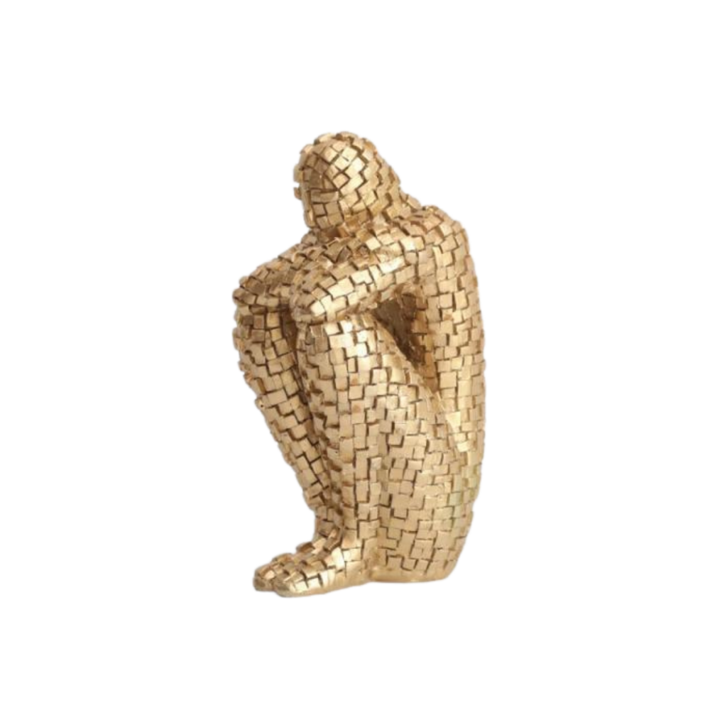 Homio Decor Office Gold / Large Resin Thinker Sculpture