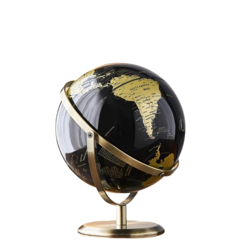 Homio Decor Office Model 2 / Gold Retro World Globe Desktop Decor