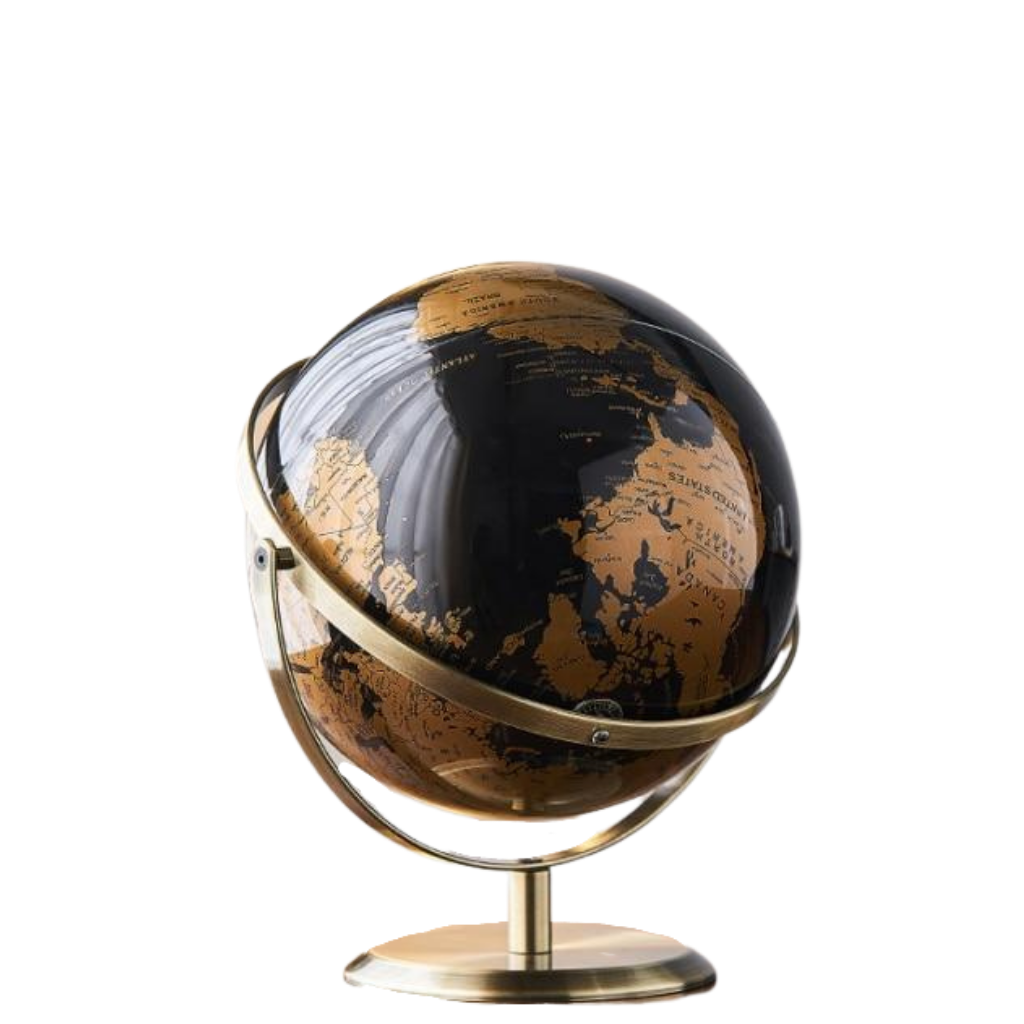 Homio Decor Office Model 2 / Rose Gold Retro World Globe Desktop Decor