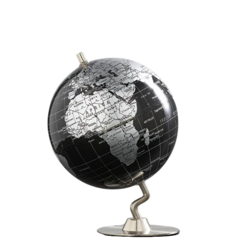 Homio Decor Office Model 3 / Black Retro World Globe Desktop Decor