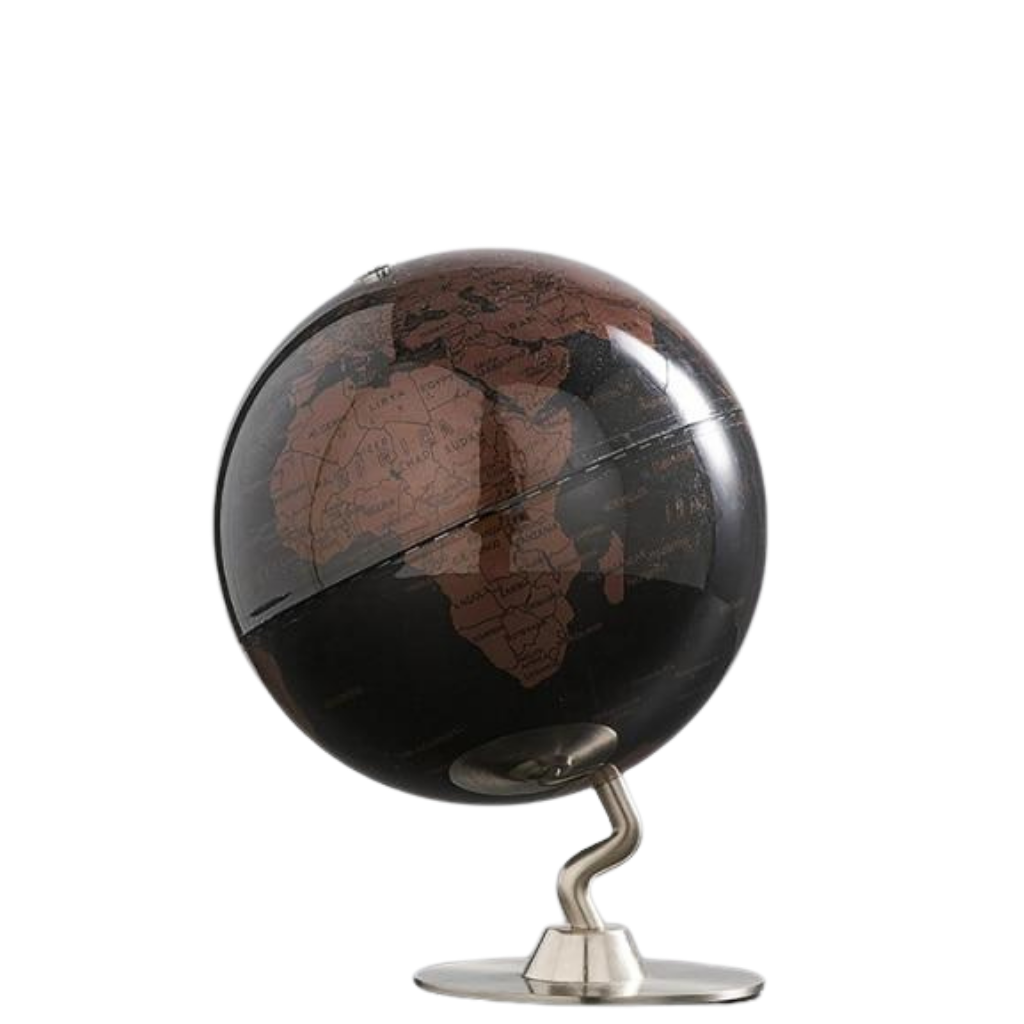 Homio Decor Office Model 3 / Dark Red Retro World Globe Desktop Decor