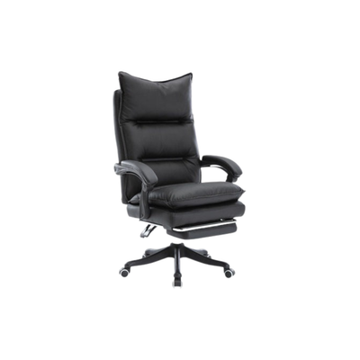 Homio Decor Office PU Leather / Black / With Footrest Comfortable Plush Gaming Chair