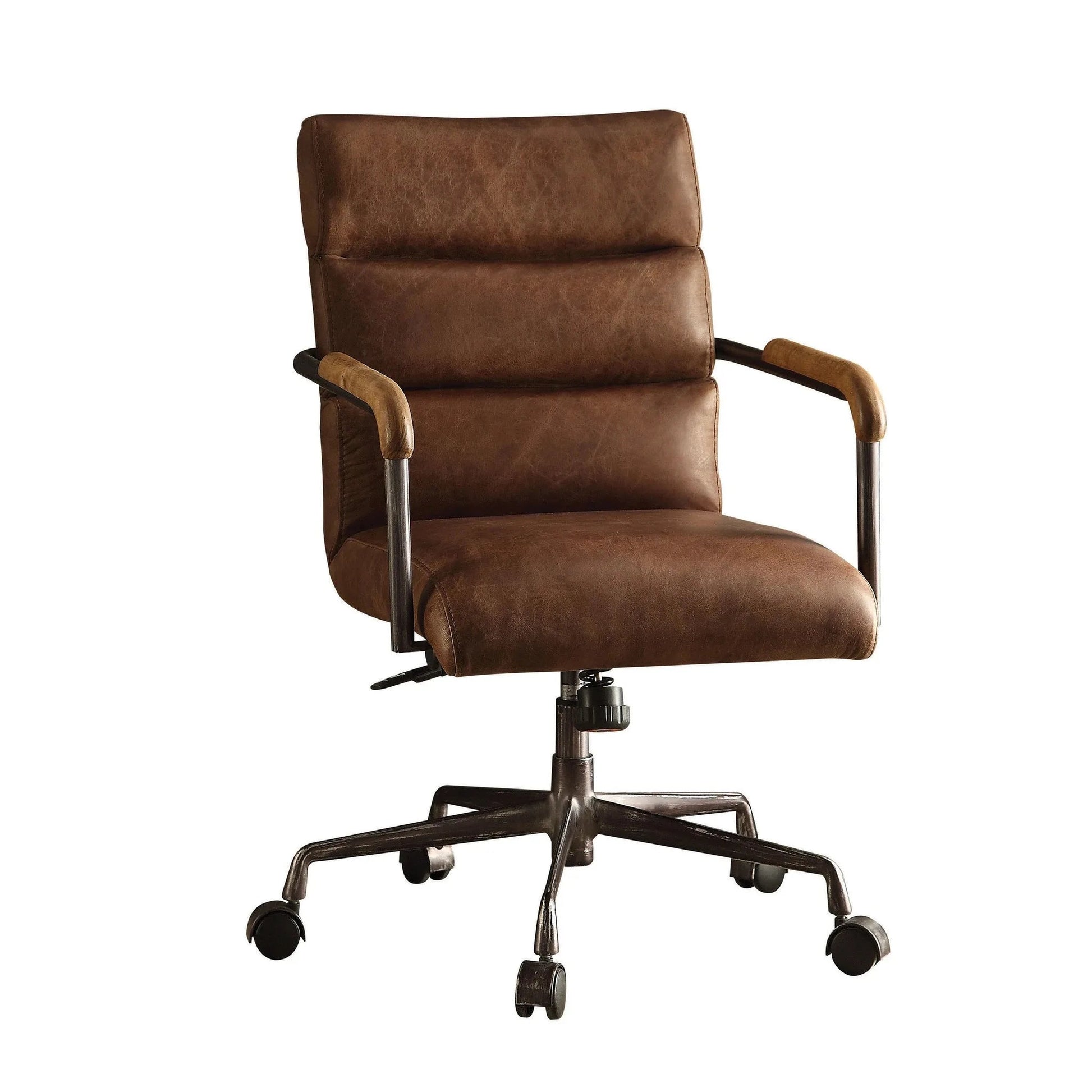 Homio Decor Office Retro Brown Retro Office Chair in Top Grain Leather