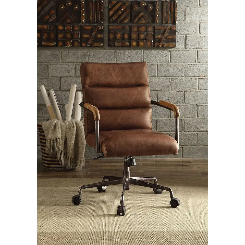 Homio Decor Office Retro Office Chair in Top Grain Leather