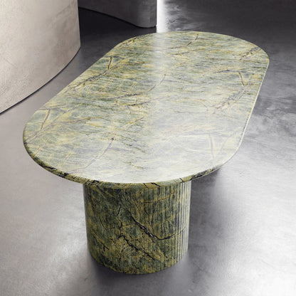 Homio Decor Palazzo Marble Dining Table - Half Column