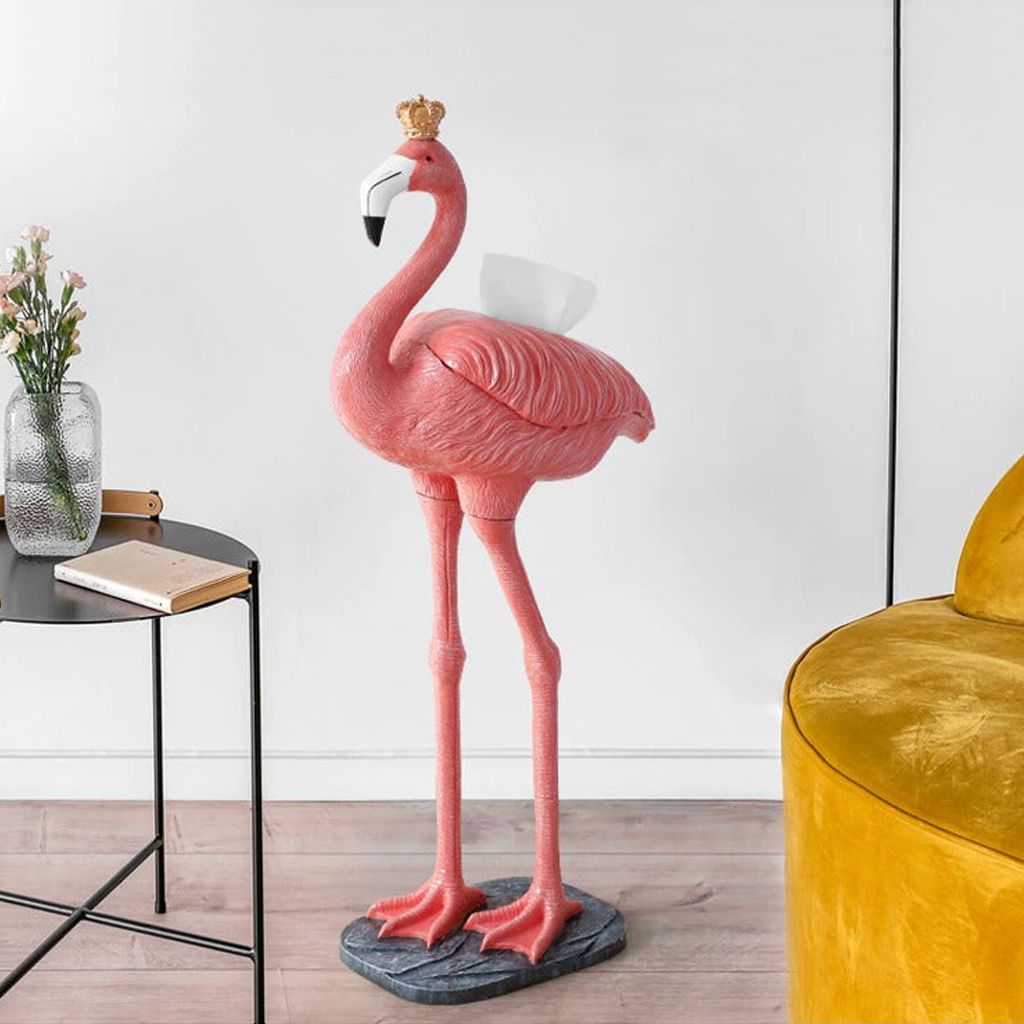 Homio Decor Resin Flamingo Tissue Box