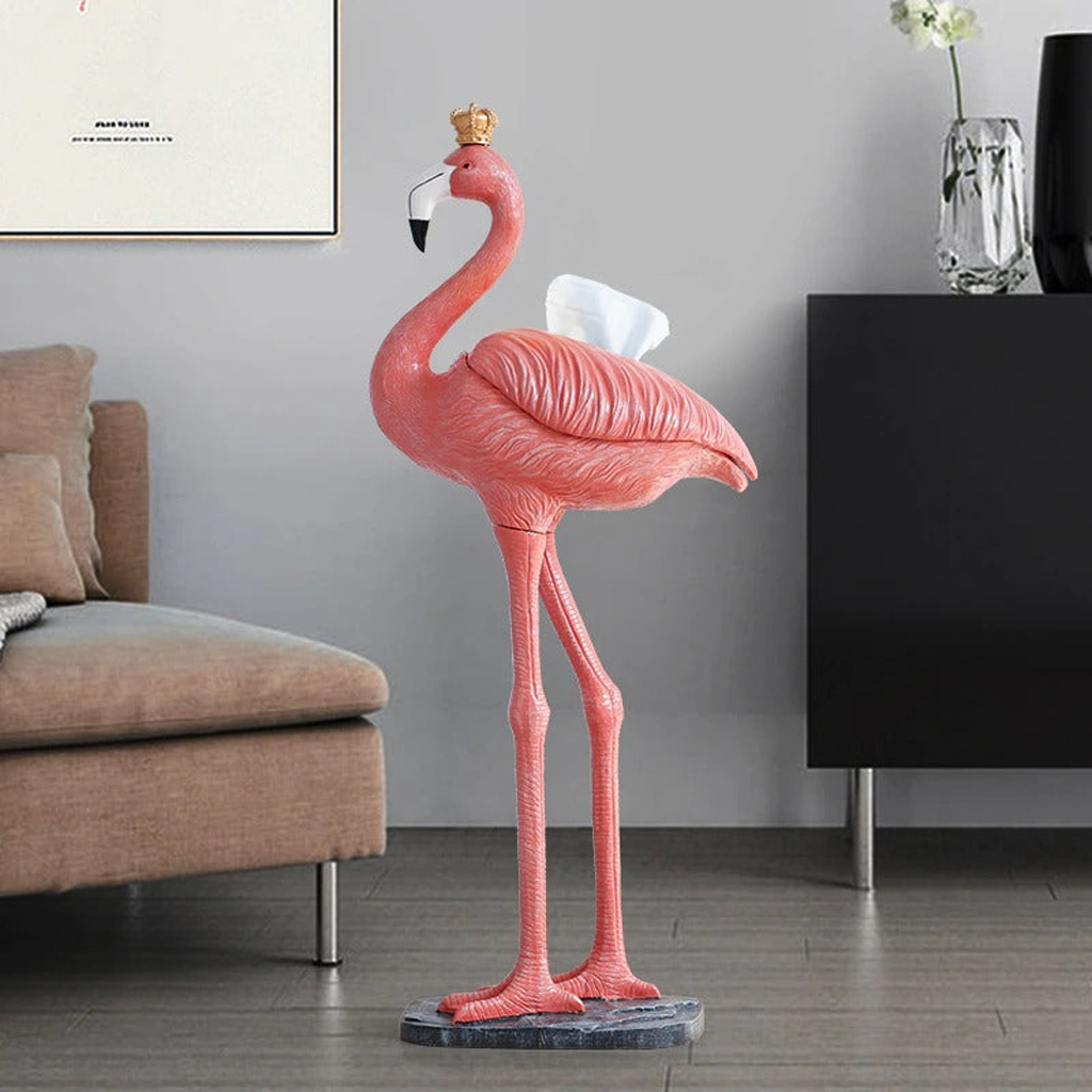 Homio Decor Resin Flamingo Tissue Box