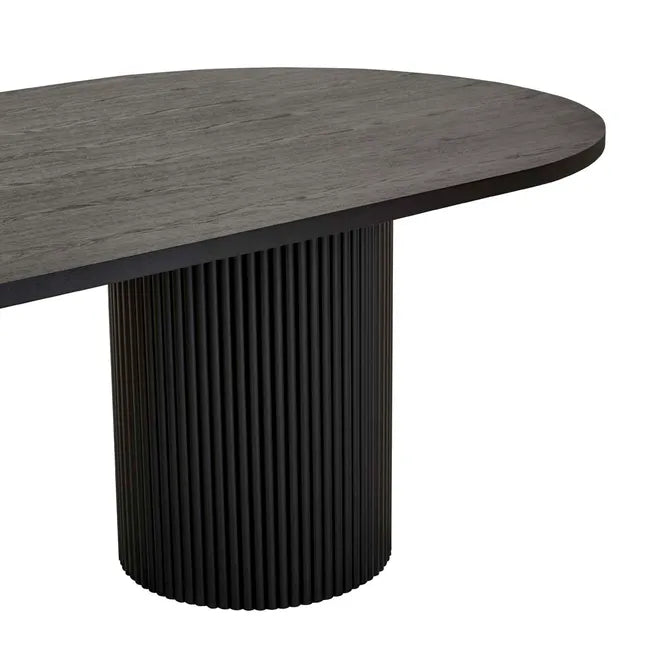Homio Decor Ripple Design Oval Dining Table