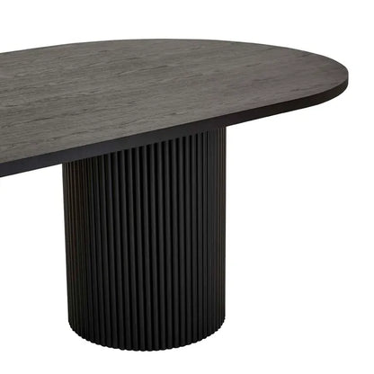 Homio Decor Ripple Design Oval Dining Table