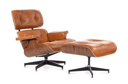 Homio Decor Rosewood Eames Lounge Chair & Ottoman - Cognac