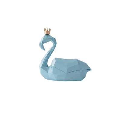 Homio Decor Sky Blue / Swan Resin Flamingo Tissue Box