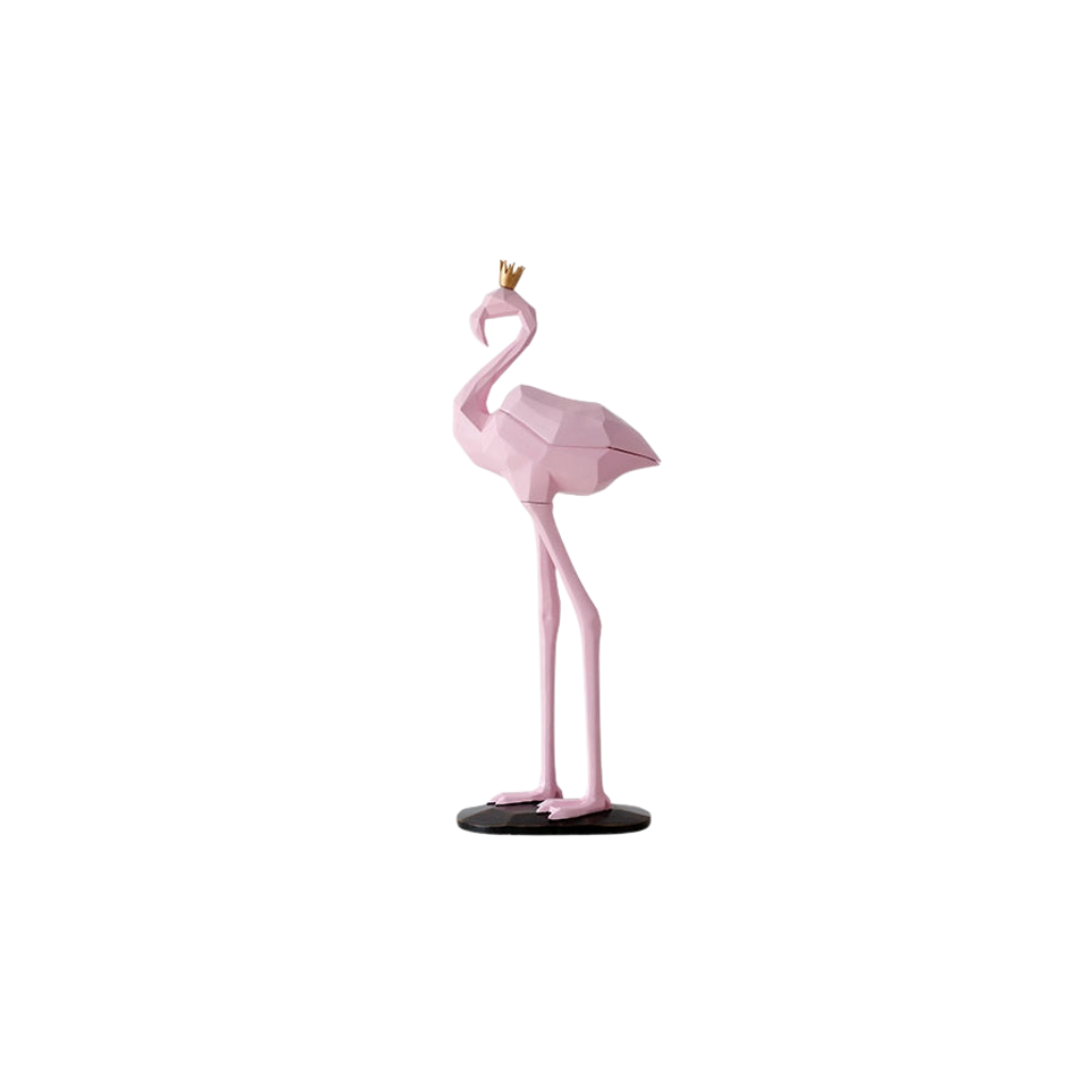 Homio Decor Soft Pink / Flamingo Resin Flamingo Tissue Box