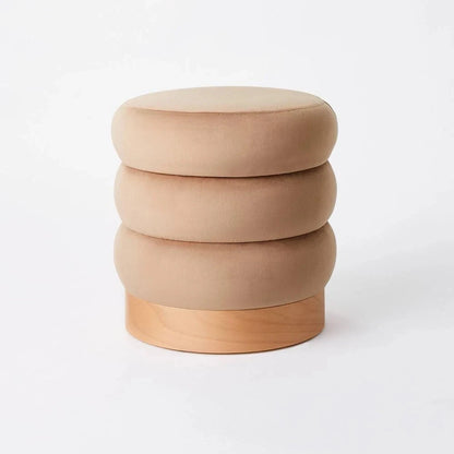 Homio Decor Suede Curve Ottoman