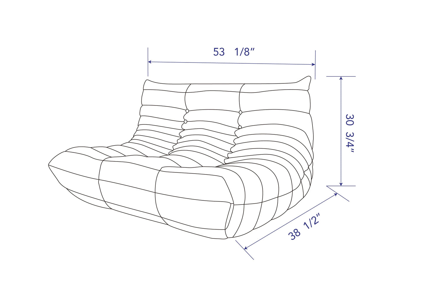 Homio Decor Togo Loveseat (2 Seater) - Leather