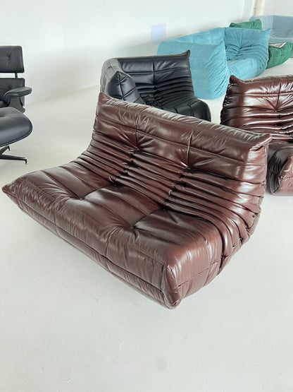 Homio Decor Togo Sofa Set of 3 (Leather) - Chocolate