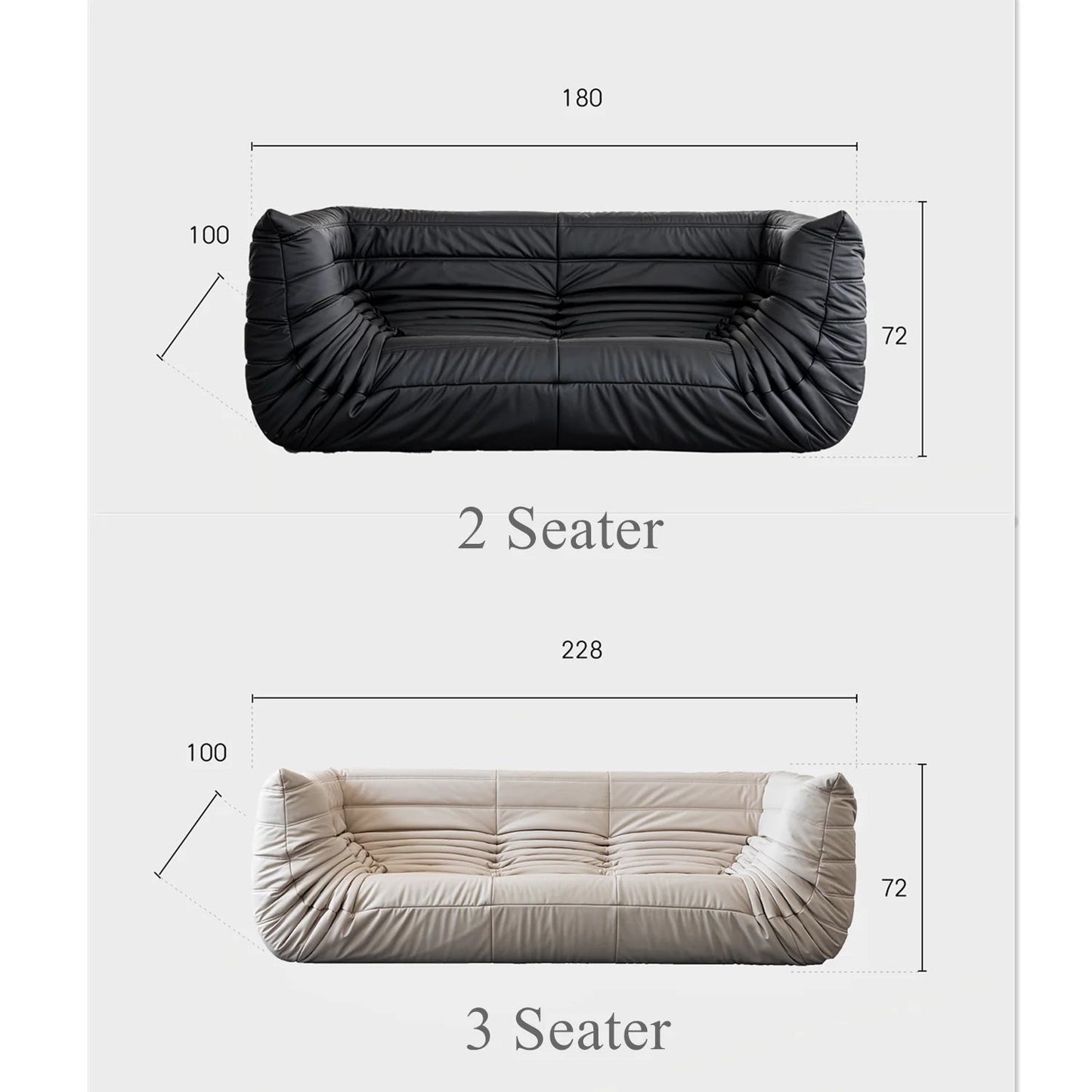 Homio Decor Togo Sofa with Armrests