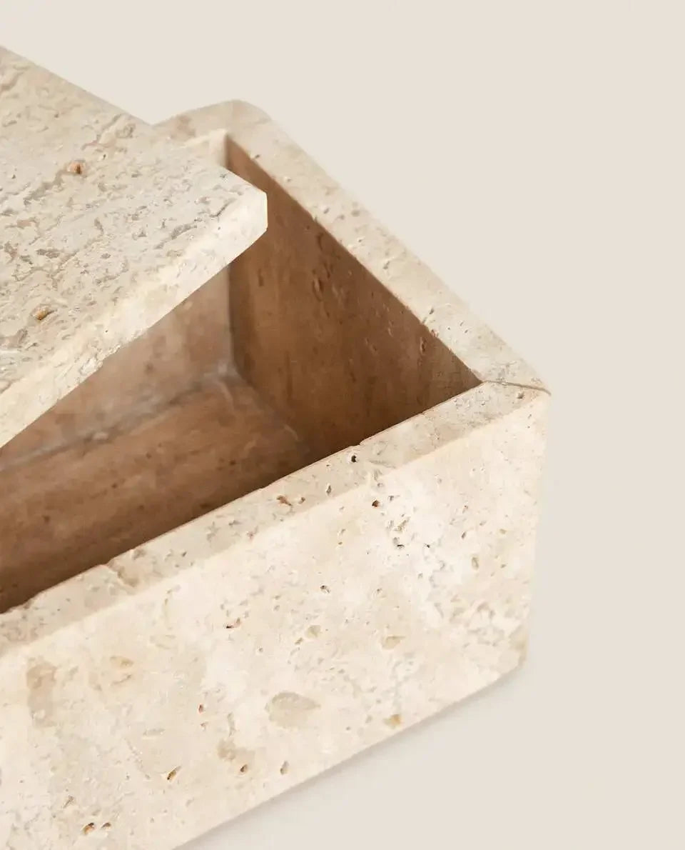 travertine storage box homio decor