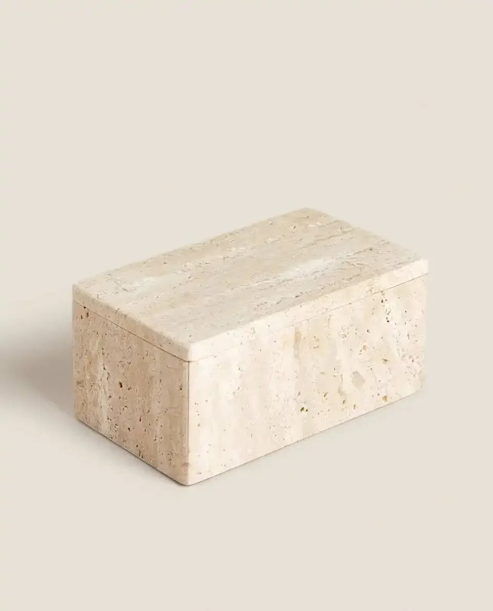 travertine storage box homio decor