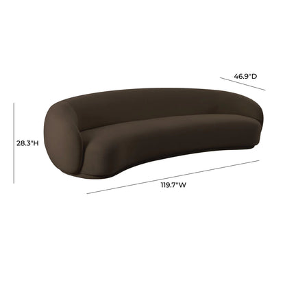 Homio Decor Velvet Curved Sofa