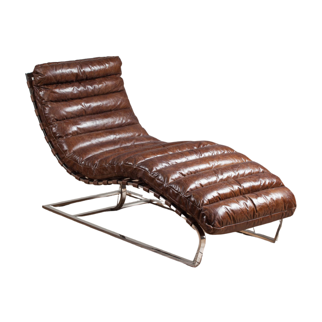 Homio Decor Vintage Cigar Oviedo Lounge Chair - Genuine Leather